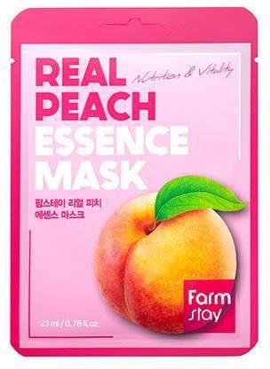 Real Peach Essence Mask Odżywcza Maseczka W Płachcie Z Ekstraktem Brzoskwini 23Ml