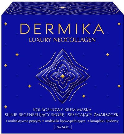 Krem Dermika - Luxury Neocollagen Kolagenowy Do Silnej Regeneracji Skóry I Spłycania Zmarszczek na noc 50ml