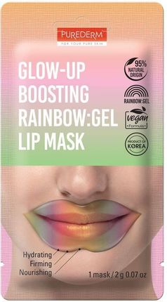 Glow-Up Boosting Rainbow Wegańska Maska Hydrożelowa Na Usta 2G
