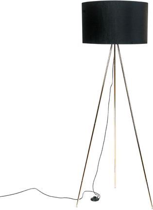 Zuma Line Lampa podłogowa Inga H06-GD-BK czarno-złota oprawa z dekoracyjnym abażurem (3064019161)