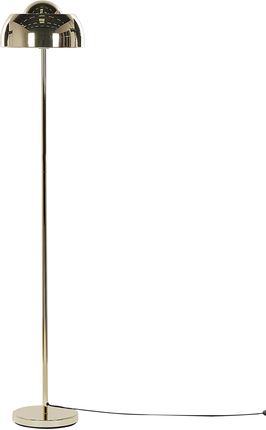 Beliani Lampa stojąca podłogowa glam oświetlenie klosz kopuła złota Senette (321124)
