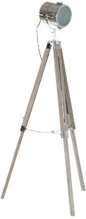 Dkd Home Decor Lampa Stojąca Metal Drewno Srebro Jasnobrązowy Tripod (66 x 66 x 142 cm) (S3014651)