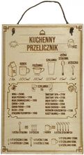 Gk Shop Tabliczka Grawerowany Przelicznik Kuchenny Drewniany 1362147