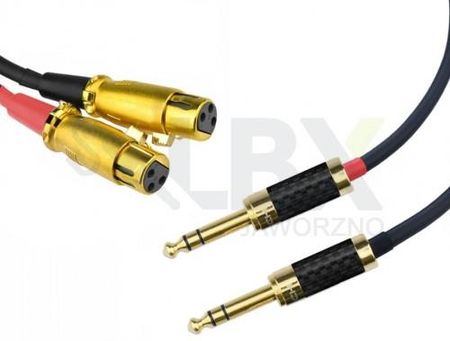 Kabel Przewód 2X 6,3 Jack Stereo - 2X Xlr (Ż) Klotz 1,5M