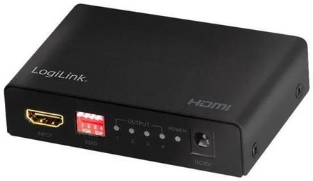 Logilink Hdmi Splitter 1X4-Port 4K/60 Hz Hdcp Edid Hdr Cec Downscaler
