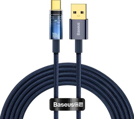 Baseus Kabel USB do USB-C Explorer 100W 2m Niebieski