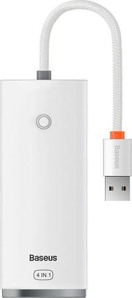 Hub 4w1 Baseus Lite Series USB do 4x USB 3.0 25cm (biały) (WKQX030002)