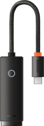 Adapter sieciowy Baseus Lite Series USB-C do RJ45 (czarny) (WKQX000301)