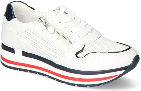 Sneakersy Marco Tozzi 2-23717-26 Białe/Granatowe lico