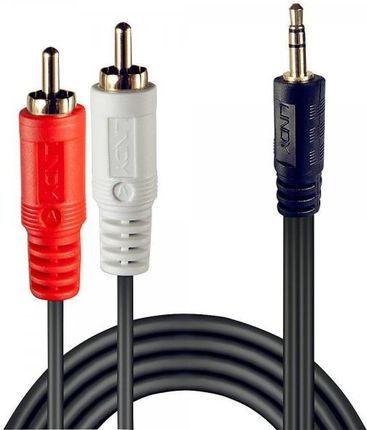 Lindy kabel audio 2xrca/3.5mm m/m 3m/35682 (27135)