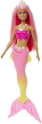 Barbie Syrenka różowo-żółty ogon HGR11