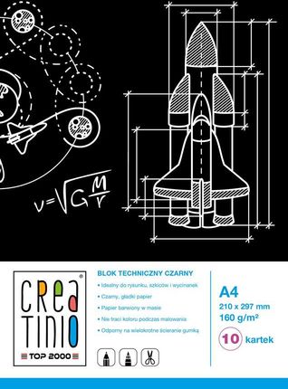 Hamelin Blok Techniczny Creatinio Czarny A4 10K 160G