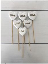 Zdjęcie Dekor Pap Love Drewniane Serduszka Na Piku 6 Szt. 62849 - Kłecko