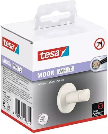 Tesa Moon Haczyk łazienkowy na ręcznik bez wiercenia biały (40573)