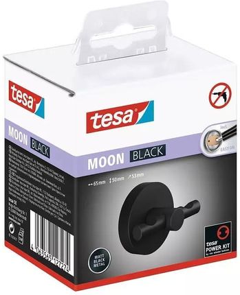 Tesa Moon Wieszak łazienkowy na szlafrok bez wiercenia czarny (40564)