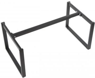 Stelaż ramowy ławy/stolika kawowego NY-L03 - długość regulowna 80-130 cm, czarny, wysokość 42 cm