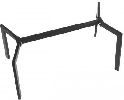 Stelaż ramowy ławy/stolika kawowego NY-L01 - długość regulowna 79,5-109,5 cm, czarny, wysokość 42 cm
