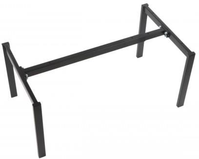Stelaż ramowy ławy/stolika kawowego NY-L04 - długość regulowna 80-130 cm, czarny, wysokość 42 cm