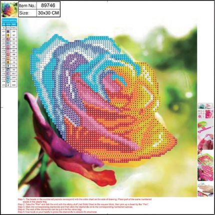 Panta Plast Mozaika Diamentowa 5D Kit 30X30cm Roses 89746