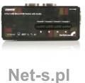 StarTech.com 4 Port Black USB KVM Switch Kit with Cables and Audio (SV411KUSB)