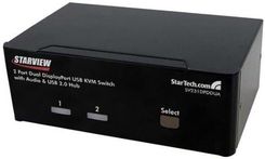 StarTech.com 2 Port Dual DisplayPort USB KVM Switch with Audio & USB 2.0 Hub (SV231DPDDUA) - Przełączniki KVM