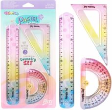 Zdjęcie Colorino Pastel Zestaw Geometryczny: Linijka Ekierka Kątomierz - Bochnia