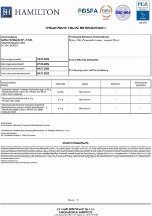 Aura Herbals Czosnek Immuno+ - Complément Alimentaire à L'ail, 60 Capsules - Neuf Sous Blister
