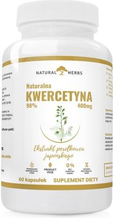 Natural Herbs Naturalna Kwercetyna 98% 400mg Forte Ekstrakt Perełkowca Japońskiego Alto Pharma