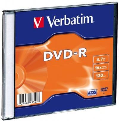 Verbatim DVD-R 4,7GB x16 Slim Case 100szt