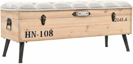 vidaXL Ławka Ze Schowkiem 110cm Lite Drewno Jodłowe (339294)