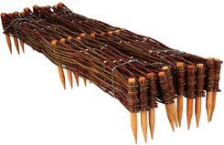 Zdjęcie WIKLINOWY PŁOTEK PARAWAN OBRZEŻE PALISADA DO OGRODU 100x10 CM - ZESTAW 10 SZT. - Barczewo