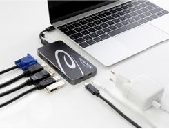 Delock Usb Type-C 3.2 Docking Station (Black, 4K Hdmi + Dp, Vga, Hub And Pd 3.0) (87773)