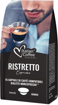 Italian Coffee Ristretto Kapsułki Do Bialetti Mokespresso - 16 Kapsułek
