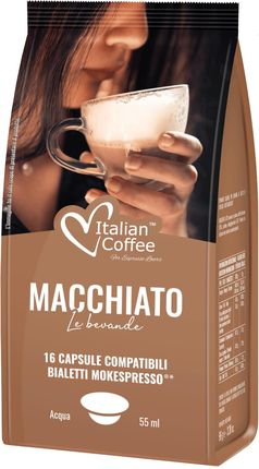 Italian Coffee Caffè Macchiato Kapsułki Do Bialetti Mokespresso - 16 Kapsułek