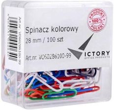 Zdjęcie Victory Spinacz Kolorowy 28 Mm Opak. 100 Szt. - Skępe