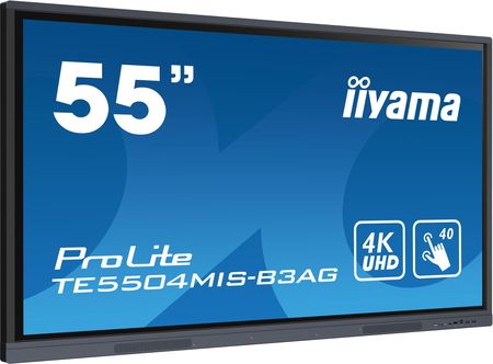 Iiyama Monitor Interaktywny Prolite Te5504Mis B3Ag 55" Ips 4K Vga Hdmi Usb C Wifi Android 9 Iiware Screensharepro 24/7  