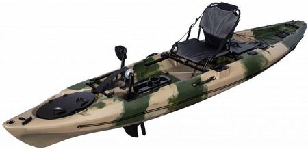 Scorpio Kayak Jednoosobowy Wędkarski Z Napędem Nożnym Pedal Fish 12 Biały Zielony