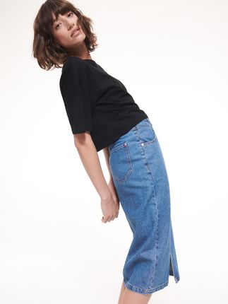 Bexleys Jeansowa sp\u00f3dnica jasnoszary W stylu casual Moda Spódnice Jeansowe spódnice 