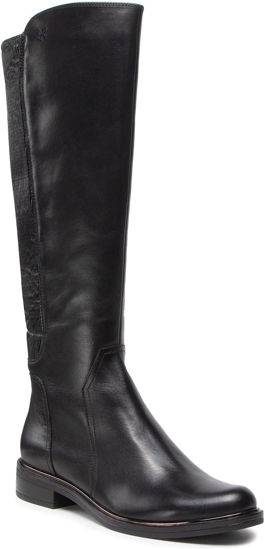 Bottes Caprice - Largeur G - Talon Bloc 2 Cm - Cuir Et Synthétique - Tige Extensible - Taille EU