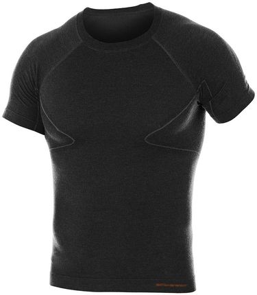 Brubeck - Koszulka termoaktywna z krótkim rękawem Active Wool Merino - Czarna - SS11710