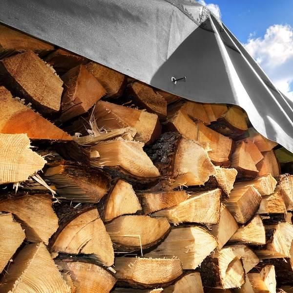 Plandeka 4X6M 270G/M2 Gruba Płachta Ochronna Szara - zdjęcie 4 Plandeka 4X6M 270G/M2 Gruba Płachta Ochronna Szara