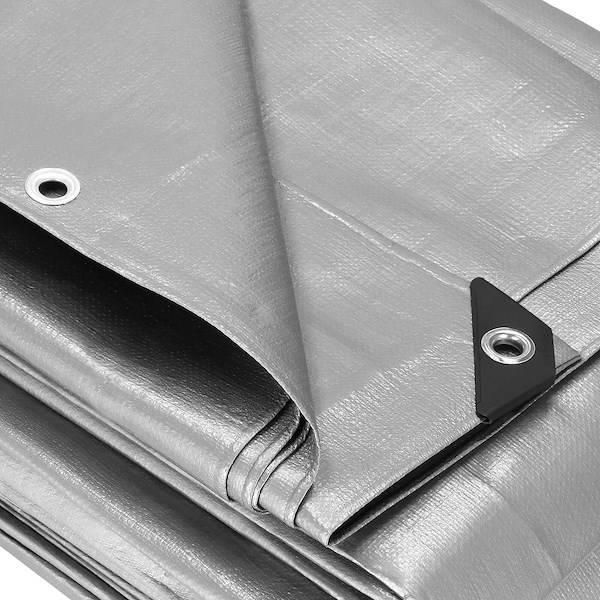 Plandeka 4X6M 270G/M2 Gruba Płachta Ochronna Szara - zdjęcie 7 Plandeka 4X6M 270G/M2 Gruba Płachta Ochronna Szara