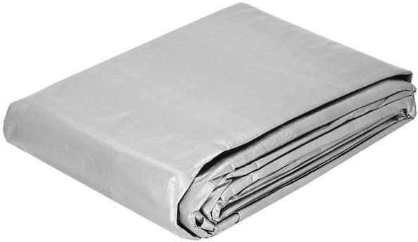 Plandeka 6X8M 270G/M2 Gruba Płachta Ochronna Szara - zdjęcie 2 Plandeka 6X8M 270G/M2 Gruba Płachta Ochronna Szara