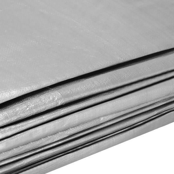 Plandeka 6X8M 270G/M2 Gruba Płachta Ochronna Szara - zdjęcie 7 Plandeka 6X8M 270G/M2 Gruba Płachta Ochronna Szara