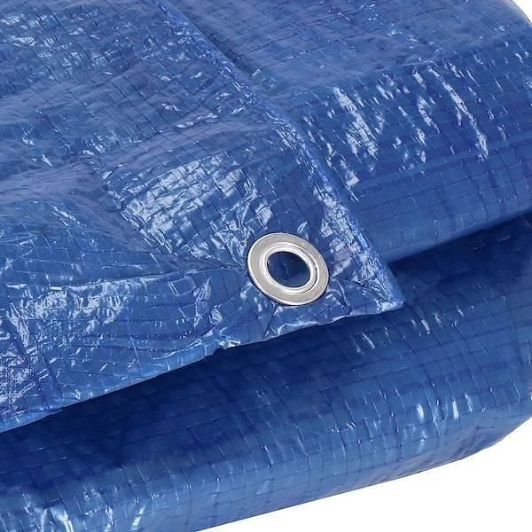 Plandeka 6X8m 60G/M2 Gruba Płachta Ochronna Niebieska - zdjęcie 2 Plandeka 6X8m 60G/M2 Gruba Płachta Ochronna Niebieska