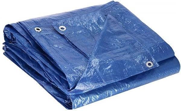 Plandeka 6X8m 60G/M2 Gruba Płachta Ochronna Niebieska - zdjęcie 5 Plandeka 6X8m 60G/M2 Gruba Płachta Ochronna Niebieska