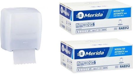 Merida Mechaniczny Podajnik Harmony Mat + 2 Kartony Ręcznika Papierowego Automatic - Celuloza