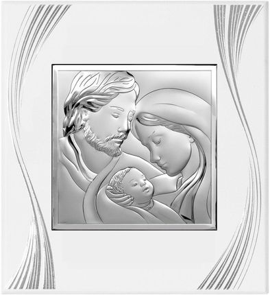 Obrazek Święta Rodzina na jasnym panelu | Rozmiar: 21x23 cm | SKU: BC6651F/2X