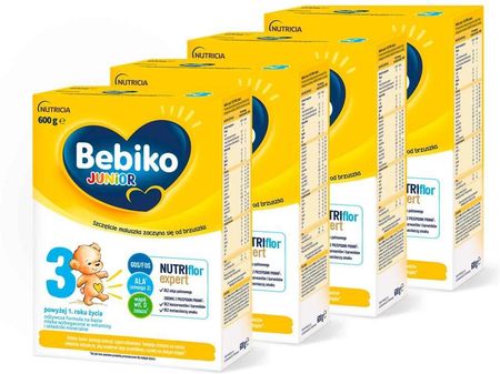 Bebiko Junior 3 odżywcza formuła na bazie mleka dla dzieci powyżej 1. roku życia 4x600g