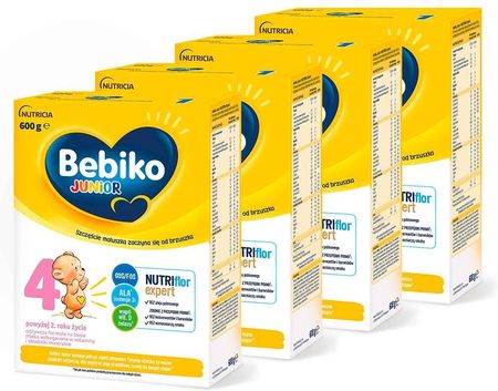 Bebiko Junior 4 odżywcza formuła na bazie mleka dla dzieci powyżej 2. roku życia 4x600